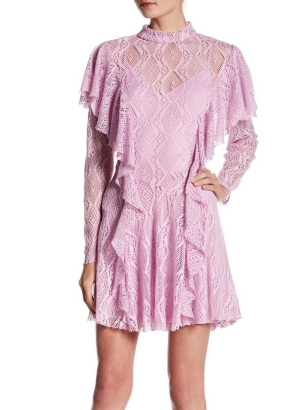 NWT Free People Mock Neck Lace Dress